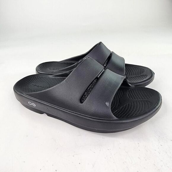Oofos OOahh Mens Sport Flex Slide US 8 Black Recovery Sandals Shoes main image 10